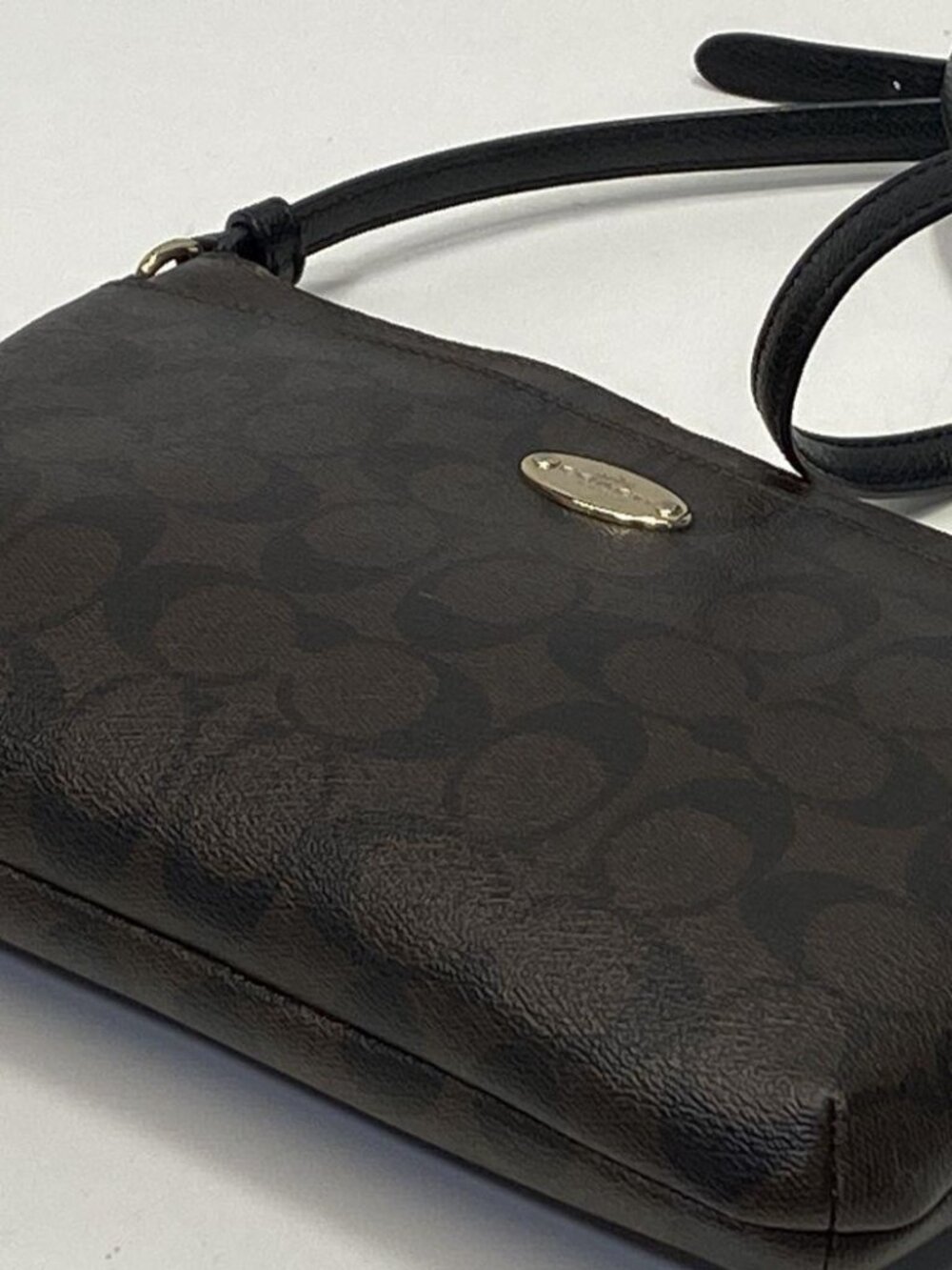 Coach East West Monogram Crossbody Purse Bag